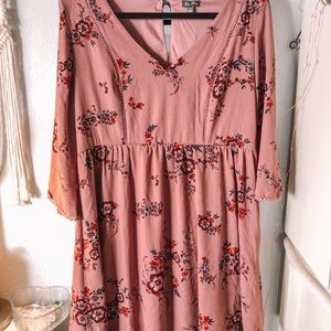 Pink Floral Dress